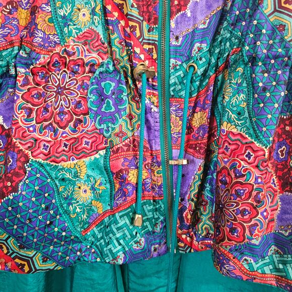 Lavon by Cheerful Corp 90s‎ NylonTrack Suit XL Cottage Resortwear Vintage - Picture 5 of 13